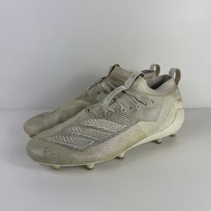 Adidas Adizero 8.0 Triple White Football Cleats Men’s Size 12 F36593
